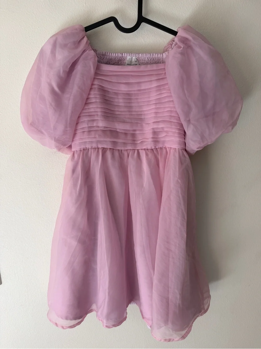 Abercrombie kids Light Pink Puff Sleeve Party Dress size 9/10 girls